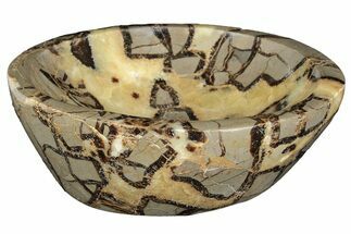 6" Polished Septarian Bowl - Madagascar - Crystal #204662
