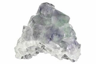 Purple & Green Cuboctahedral Fluorite Crystals - China #205560