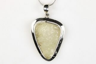 1.4" Libyan Desert Glass Pendant (9.8 grams) - Meteorite Impactite - Crystal #205671