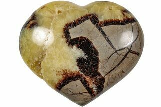 Polished Septarian Heart - Madagascar #205355