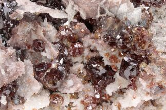 Gemmy, Crimson Sphalerite On Quartz - China #206202