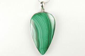 Vibrant Green Malachite Pendant - Sterling Silver #206414