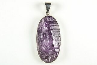 Raw Amethyst Pendant (Necklace) - Sterling Silver #206358