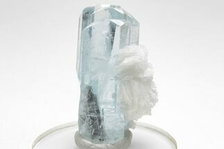 Gemmy, Sky-Blue Aquamarine Crystal With Albite - Pakistan #207176