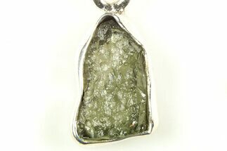 Green Moldavite Tektite Pendant ( grams) - Czech Republic #206631