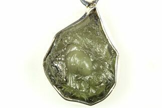 Green Moldavite Tektite Pendant ( grams) - Czech Republic #206632