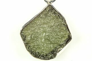 Green Moldavite Tektite Pendant ( g) - Czech Republic #206634