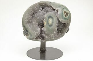 Amethyst Geode With Polished Stalactites on Metal Stand #209222