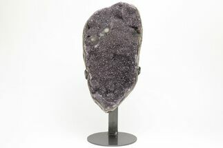 Sparkling Amethyst Geode With Metal Stand #209225