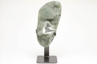 Sparkling Druzy Quartz Geode With Metal Stand #208974