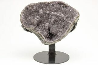 Amethyst Geode Section on Metal Stand #209028