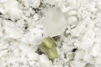 Green Titanite (Sphene), Pericline & Muscovite - Pakistan #209280