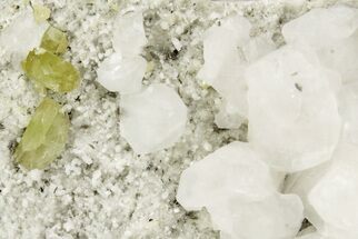 Green Titanite (Sphene), Feldspar, Calcite & Muscovite - Pakistan #209283