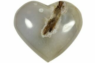 Polished Orca Agate Heart - Madagascar #210204