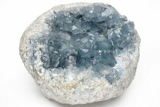 Sky Blue Celestite Crystal Geode - Madagascar #210363