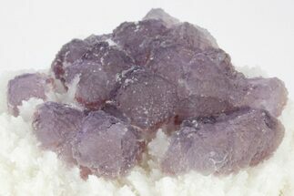 Purple, Stepped-Octahedral Fluorite on Quartz - Lupita Mine #210645