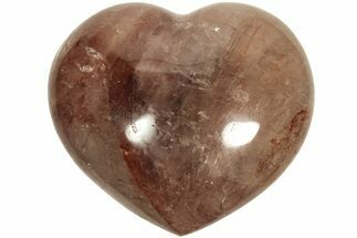 Polished Hematite (Harlequin) Quartz Heart - Madagascar #210516