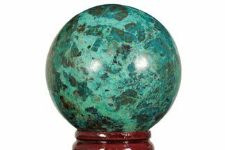 Polished Malachite & Chrysocolla Sphere - Peru #211019