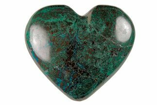 Polished Malachite & Chrysocolla Heart - Peru #210997