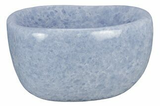Polished Blue Calcite Bowl - Madagascar #211113
