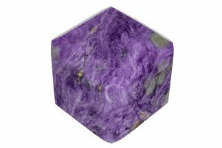 Polished Purple Charoite Cube - Siberia, Russia #211770