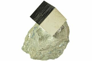 Natural Pyrite Cube In Rock - Navajun, Spain #211396