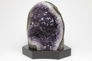 Amethyst Cluster With Wood Base - Uruguay #200004