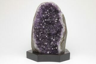 Amethyst Cluster With Wood Base - Uruguay #200006
