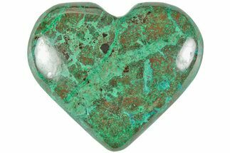 Polished Malachite & Chrysocolla Heart - Peru #210985