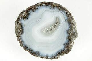 Las Choyas Coconut Geode Half with Banded Agate - Mexico #214212
