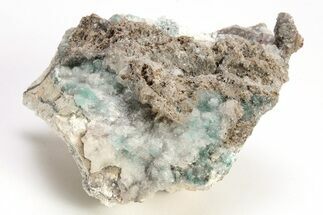 Fibrous Aurichalcite Crystals with Calcite - Mexico #215000