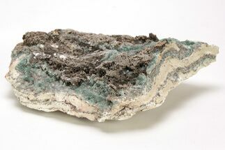 Fibrous Aurichalcite, Hemimorphite, & Calcite Association -Mexico #215007
