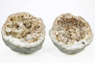 Keokuk Quartz Geode with Calcite Crystals - Iowa #215042