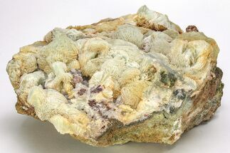 Green, Bladed Prehnite Crystals with Quartz - Morocco #214969
