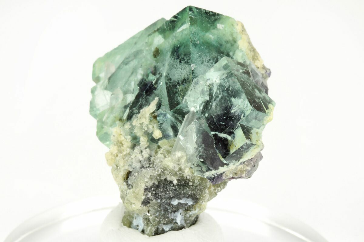11 Green Cubic Fluorite Crystal Cluster With Quartz Yaogangxian