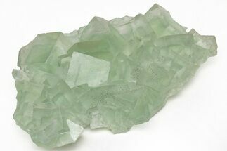 Green Cubic Fluorite Crystals with Phantoms - China #216349