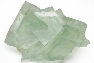 Green Cubic Fluorite Crystals with Phantoms - China #216247