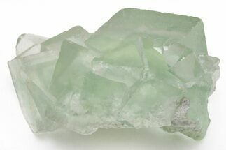 Green Cubic Fluorite Crystals with Phantoms - China #216258