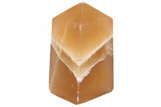 Polished, Banded Honey Calcite Obelisk #217050