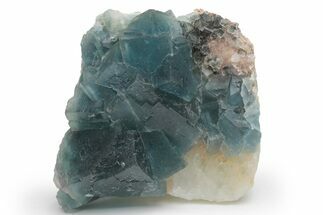 Cubic, Blue-Green Fluorite Crystal Cluster with Phantoms - China #217454