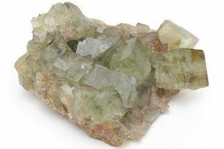 Green Cubic Fluorite Crystal Cluster - Morocco #219267