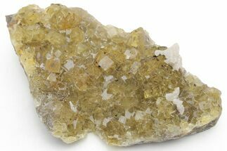 Gemmy, Yellow, Cubic Fluorite Cluster w/ Dolomite - Moscona Mine #219030
