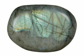 Flashy, Polished Labradorite Palm Stone - Madagascar #219850