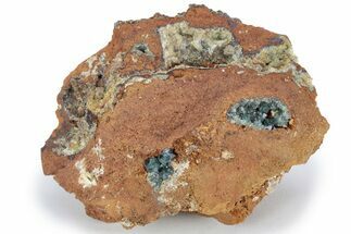 Lustrous Blue Scorodite Crystals on Matrix - Ojuela Mine, Mexico #219835