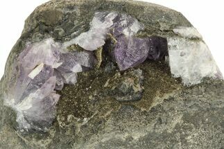 Amethyst Crystals and Chabazite in Basalt - India #220067