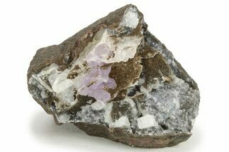 Amethyst and Chabazite Crystals on Chalcedony - India #220071