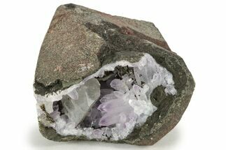 Amethyst and Barite Crystals in Basalt - India #220090