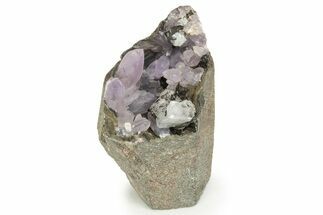 Amethyst and Chabazite Crystals in Basalt - India #220091