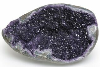Dark Purple Amethyst Geode With Polished Face #221138