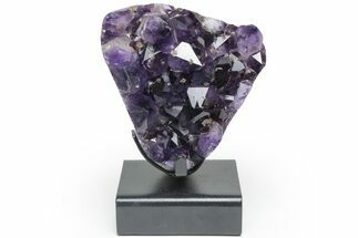 Dark Purple Amethyst Cluster With Stand - Large Points #221232
